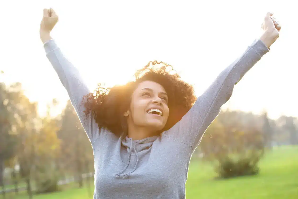 Woman using strategies informed by Polyvagal Theory for trauma to manage stress and support healing.