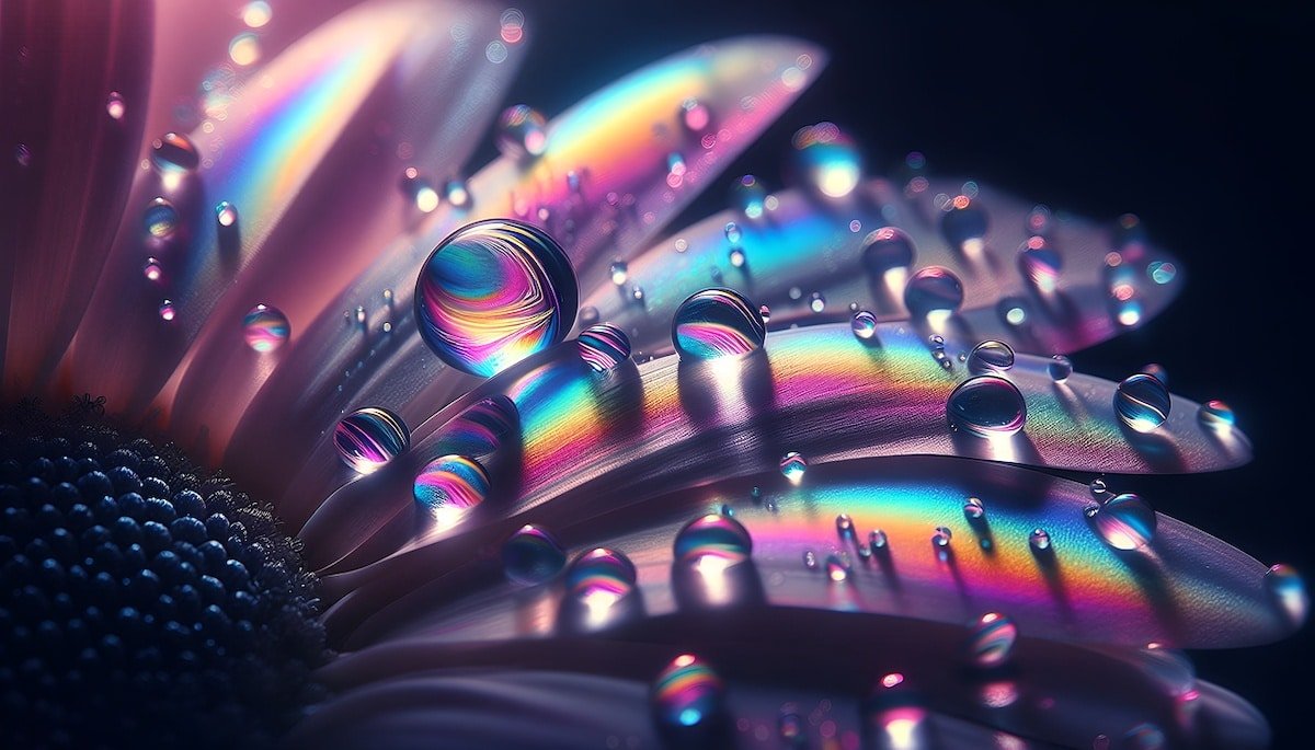 Macro view of violet petals bearing rain drops in dark tones—symbolizing how Big T vs small t trauma therapy options create hierarchies, while true healing honours the weight all trauma carries with resilience and dignity.