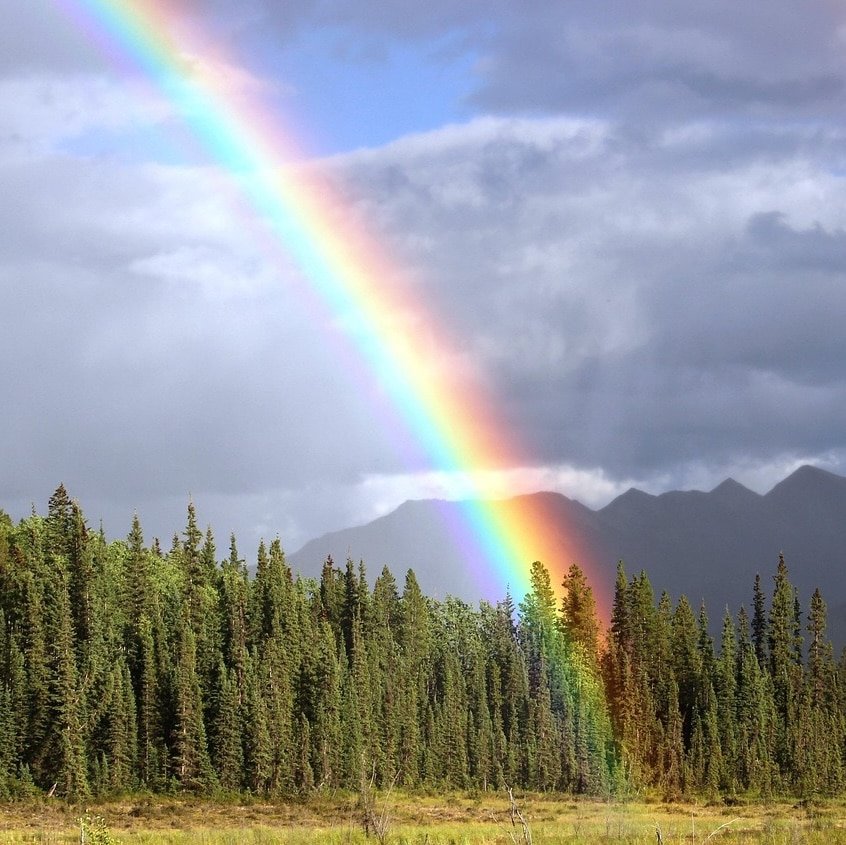A rainbow symbolizing the healing with emdr therapy.