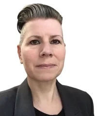 The image shows Natalie, providing trauma counselling in Calgary